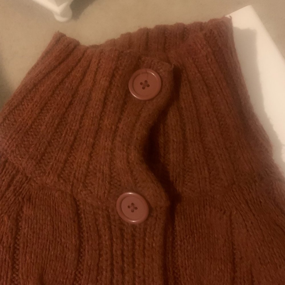 Brown Cable Cable Knit Sweater View 4